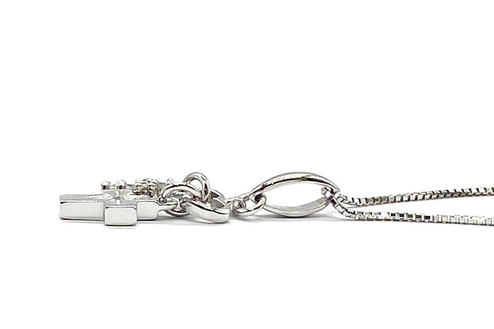Diamond K18WG/K14WG(NC)ダイヤモンドペンダント (NO.49375)