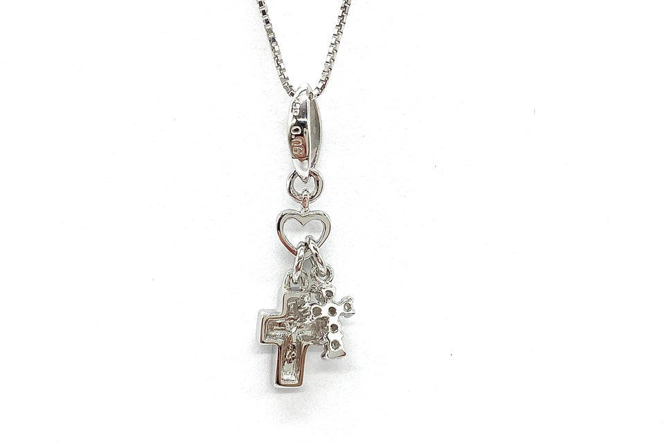 Diamond K18WG/K14WG(NC)ダイヤモンドペンダント (NO.49375)