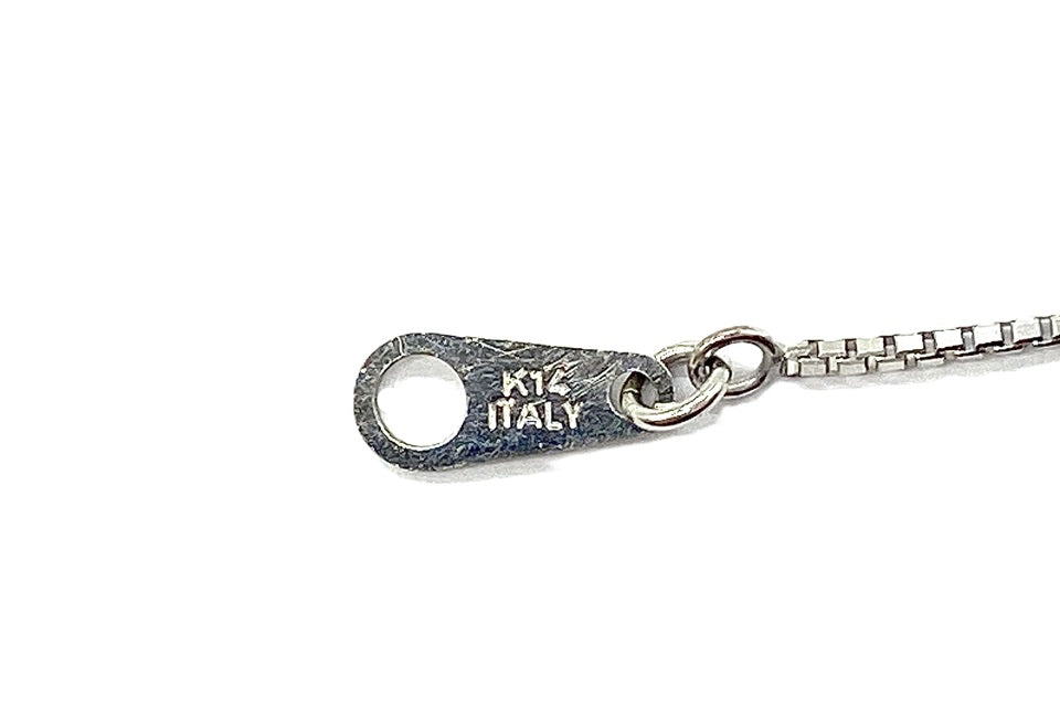 Diamond K18WG/K14WG(NC)ダイヤモンドペンダント (NO.49375)