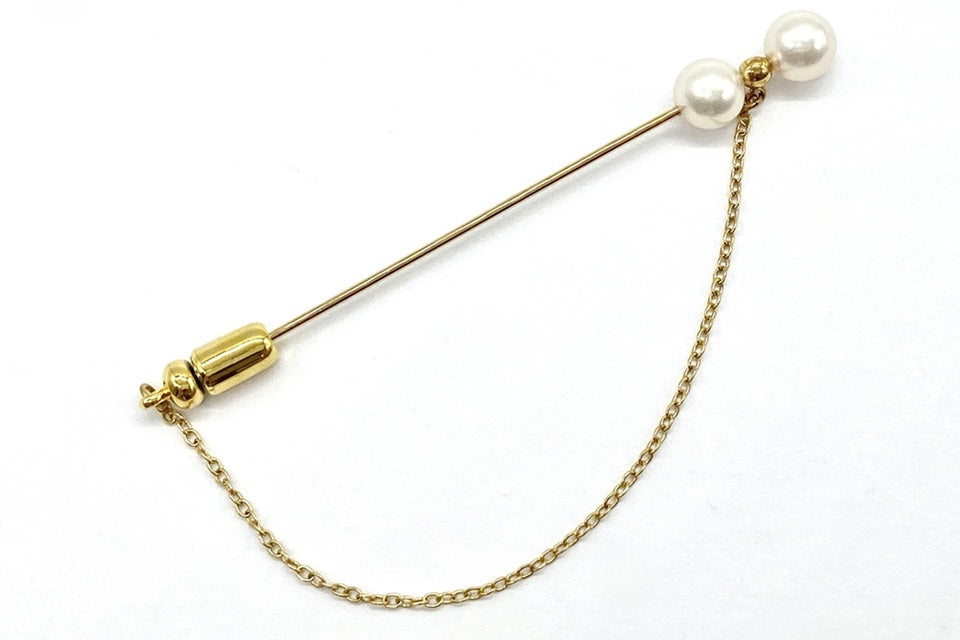 MIKIMOTO 【ミキモト】K18アコヤパールブローチ (NO.49479)