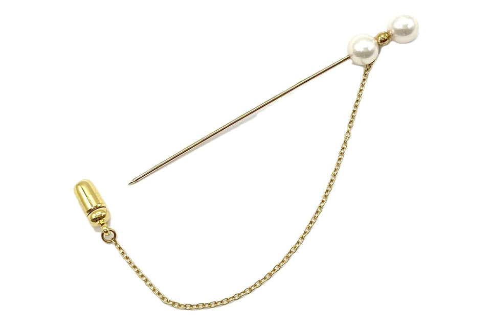 MIKIMOTO 【ミキモト】K18アコヤパールブローチ (NO.49479)