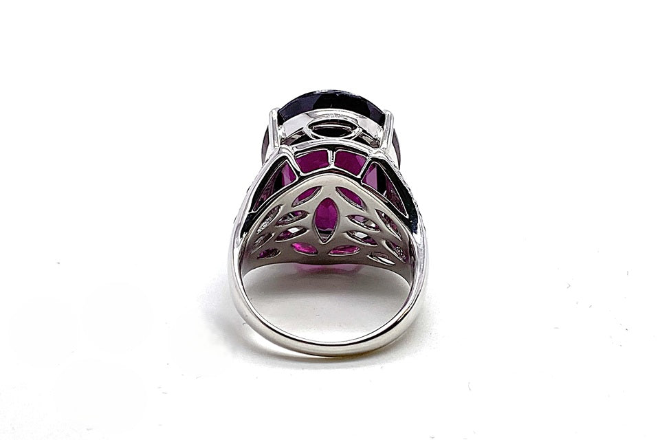 Garnet K18WGガーネット ダイヤモンドリング (NO.49567) – JEX宝石