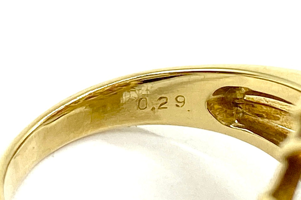 Yellow Sapphire K18イエロー/ピンクサファイヤ ルビー ダイヤモンドリング (NO.49755)