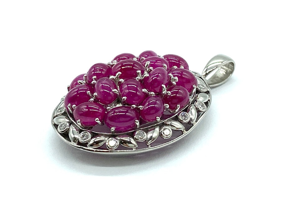 Ruby Pt900ルビー ダイヤモンドペントップ (NO.49842)