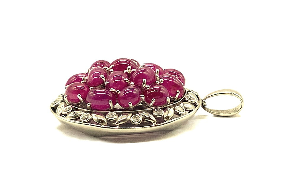 Ruby Pt900ルビー ダイヤモンドペントップ (NO.49842)