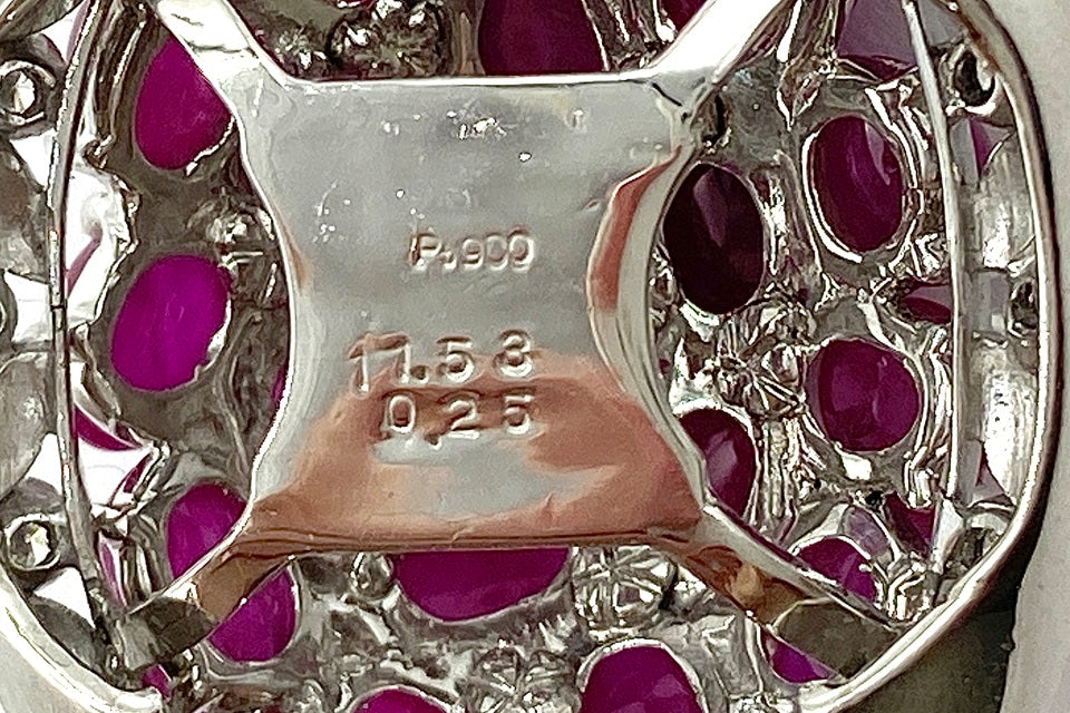 Ruby Pt900ルビー ダイヤモンドペントップ (NO.49842)