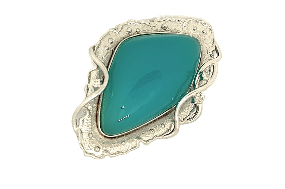 Blue Opal K18WGブルーオパール ダイヤモンドペントップ (NO.49924)