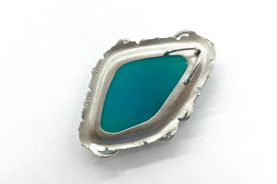 Blue Opal K18WGブルーオパール ダイヤモンドペントップ (NO.49924)