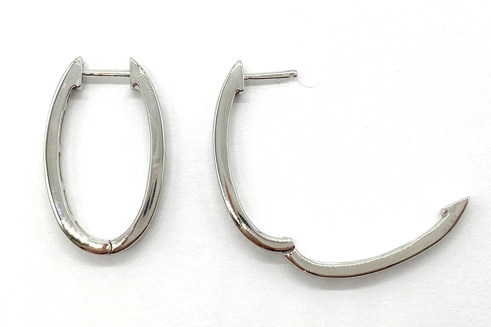 Diamond K18WGダイヤモンドピアス (NO.50105)