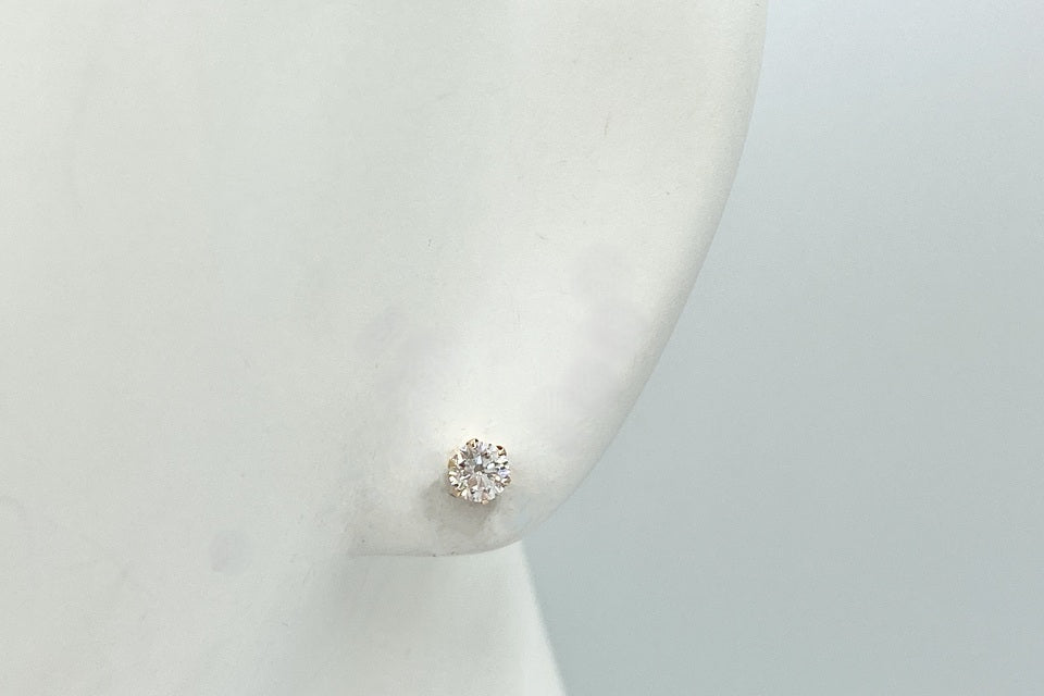 Diamond K18PGダイヤモンドピアス (NO.50180)