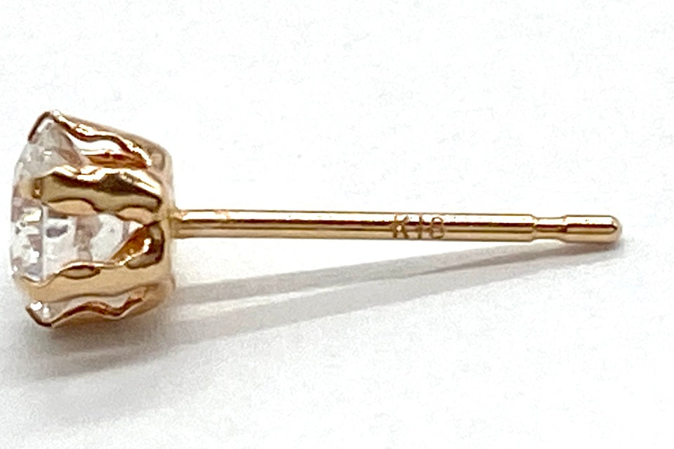 Diamond K18PGダイヤモンドピアス (NO.50180)