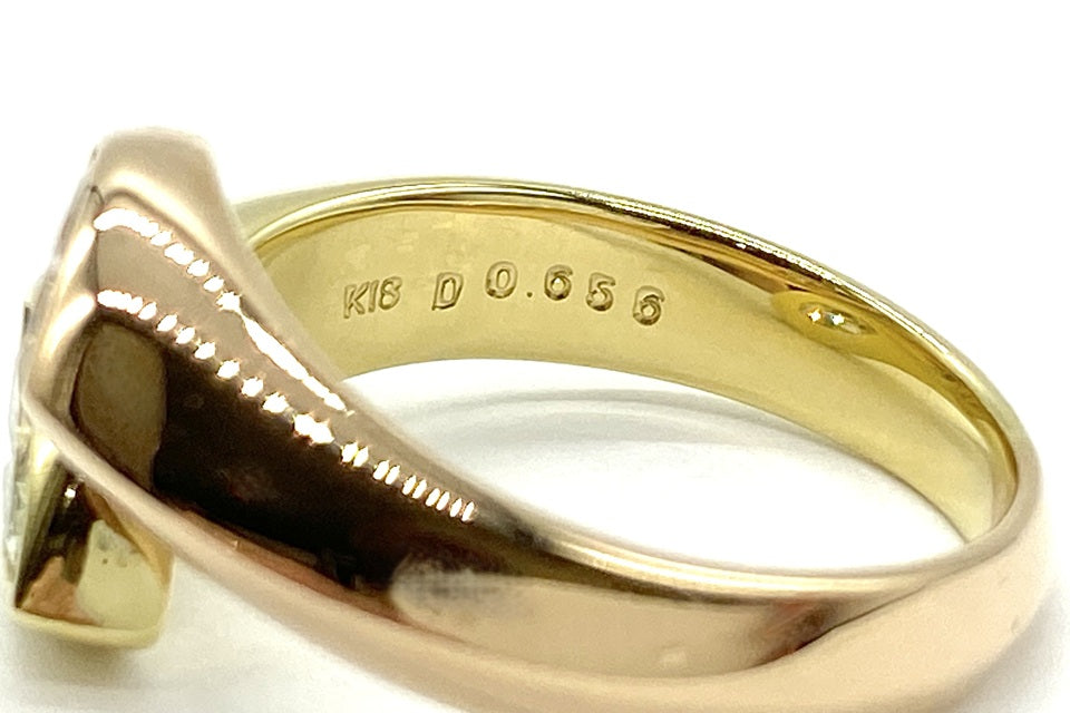 Diamond K18/PGダイヤモンドリング　　VERY LIGHT YELLOW (NO.50213)