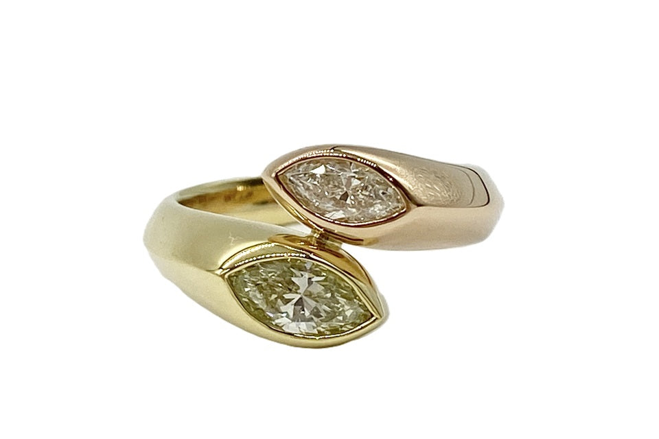 Diamond K18/PGダイヤモンドリング　　VERY LIGHT YELLOW (NO.50213)