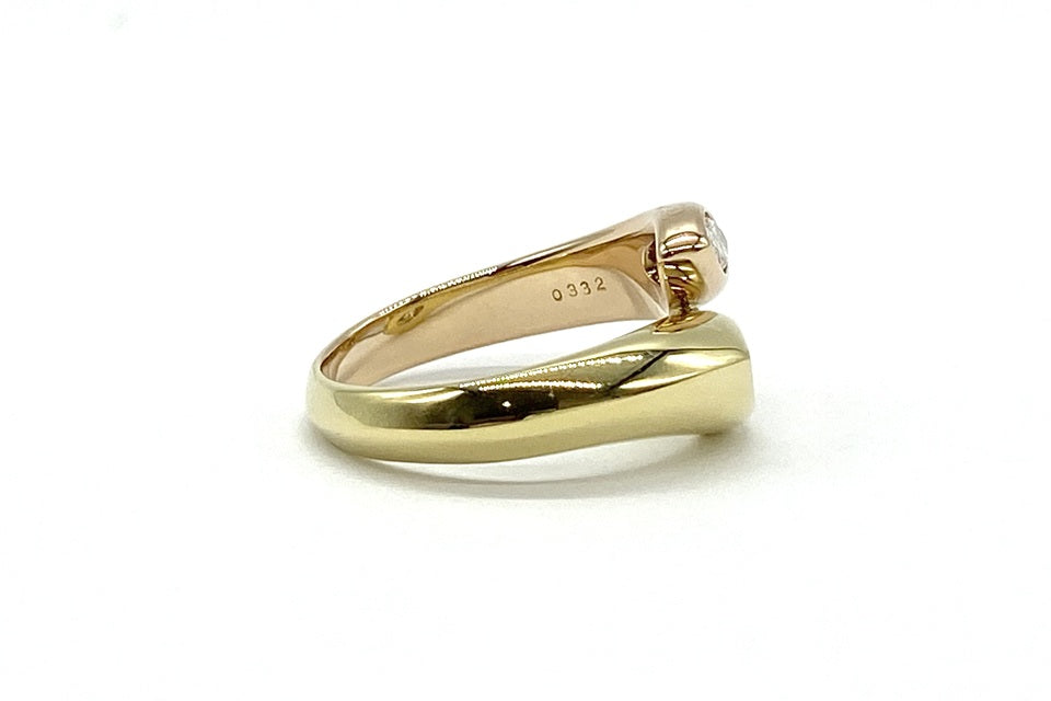 Diamond K18/PGダイヤモンドリング　　VERY LIGHT YELLOW (NO.50213)