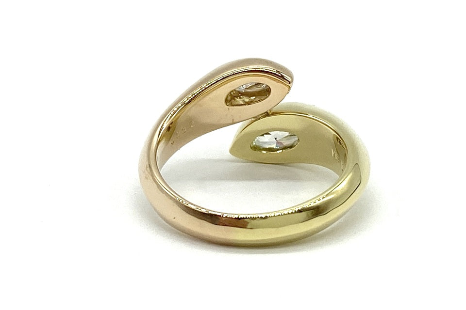 Diamond K18/PGダイヤモンドリング　　VERY LIGHT YELLOW (NO.50213)
