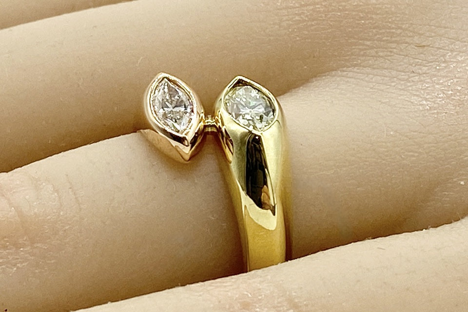 Diamond K18/PGダイヤモンドリング　　VERY LIGHT YELLOW (NO.50213)