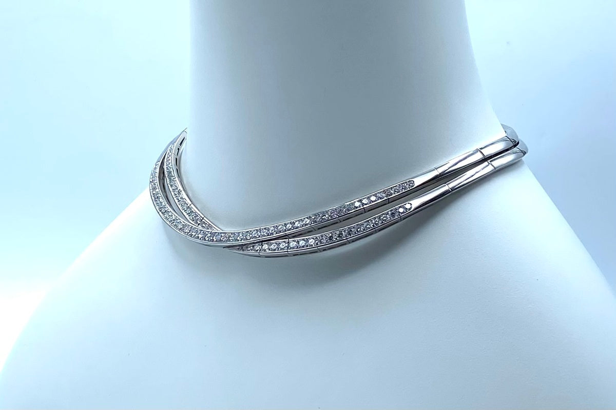 Van Cleef & Arpels【ヴァンクリーフ＆アーペル】 K18WGダイヤモンドネックレス(No.50255)
