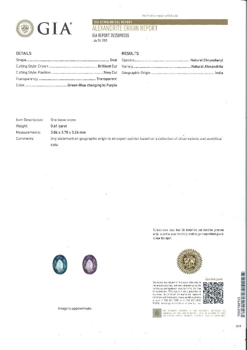 Alexandriteアレキサンドライトルース (NO.50256)