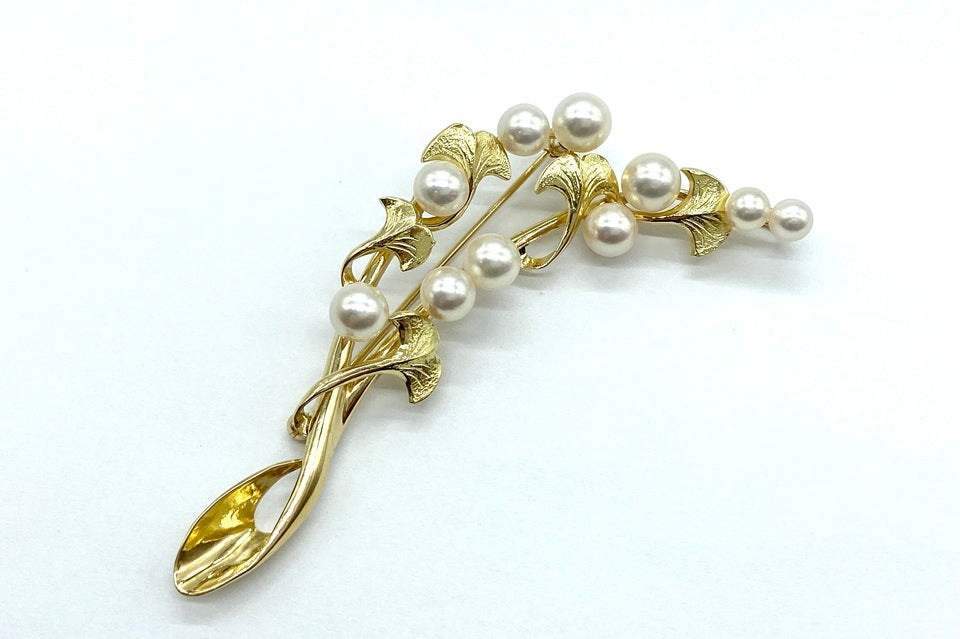 Akoya Pearl K18アコヤパールペントップ兼ブローチ (NO.50284)