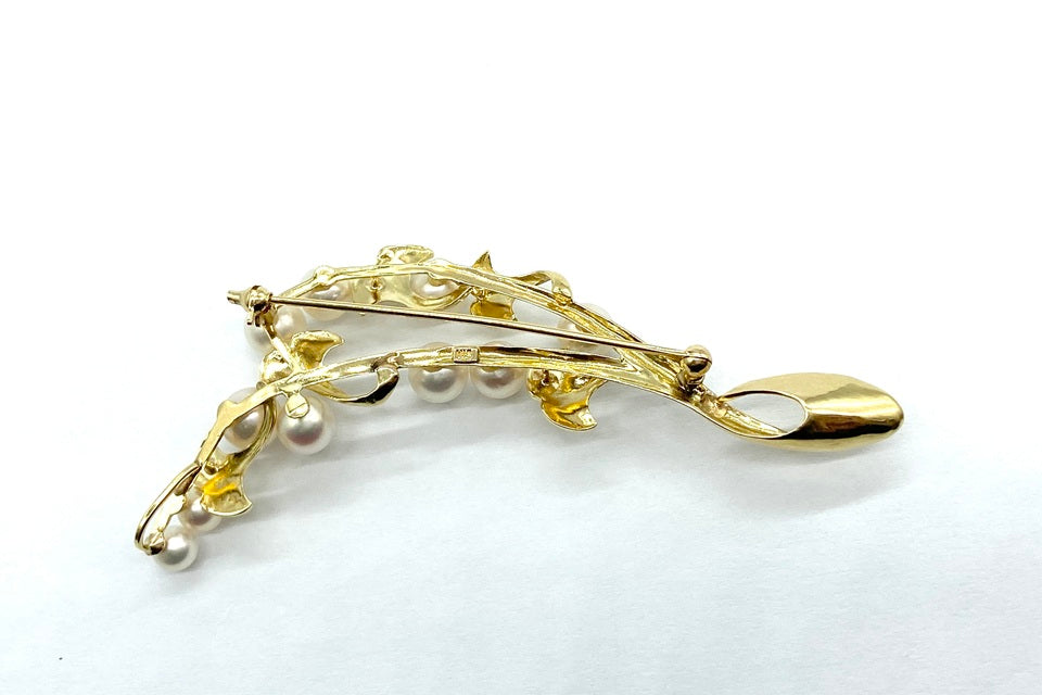 Akoya Pearl K18アコヤパールペントップ兼ブローチ (NO.50284)