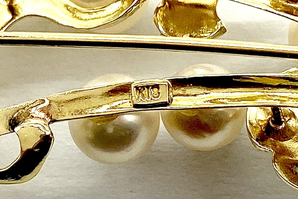 Akoya Pearl K18アコヤパールペントップ兼ブローチ (NO.50284)
