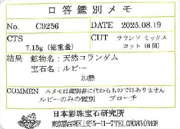 Akoya Pearl K14アコヤパール ルビーブローチ (NO.50285)