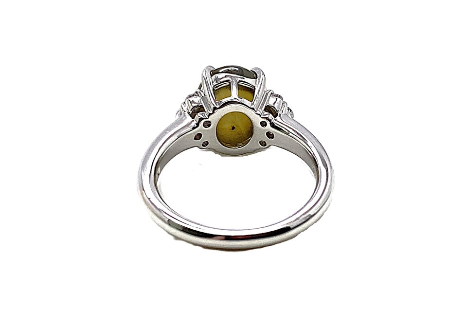 Chrysoberyl Cat's Eye Pt900クリソベリルキャッツアイ ダイヤモンド