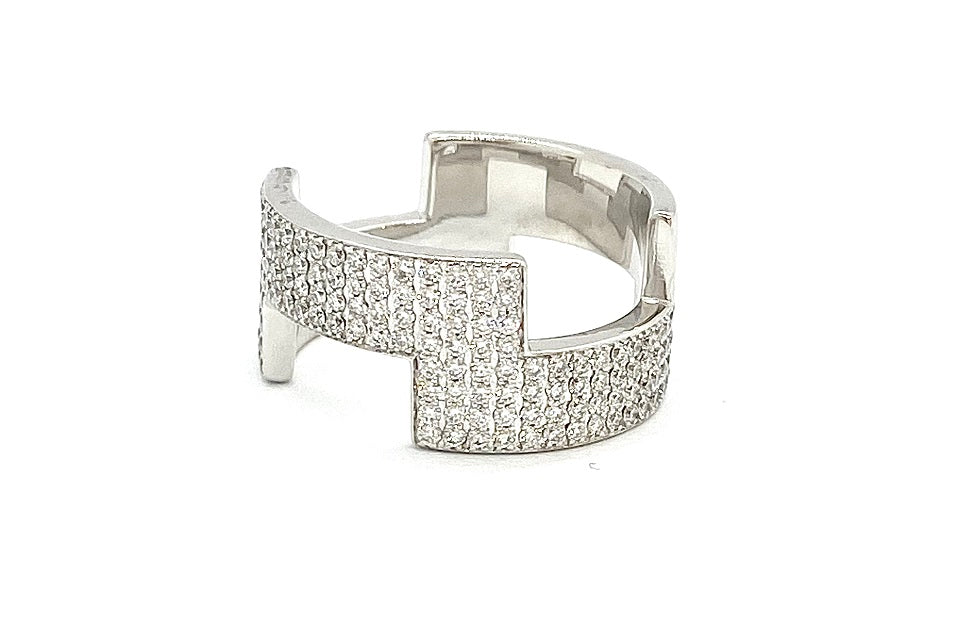 Georg Jensen【ジョージ ジェンセン】K18WGダイヤモンドリング (NO.61670)