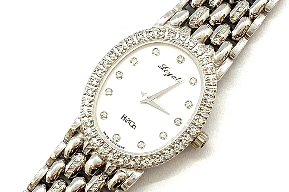 HEIWADO【平和堂貿易】 K18WGダイヤモンド腕時計(クオーツ) (NO.61842)