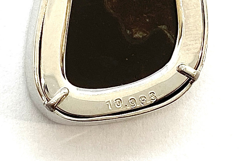 Ammolite K18WGアンモライト ダイヤモンドネックレス (NO.61909)