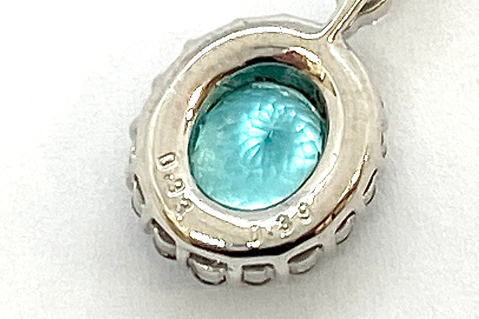 Paraiba Tourmaline K18WGパライバトルマリン ダイヤモンドペンダント (NO.61941-B)