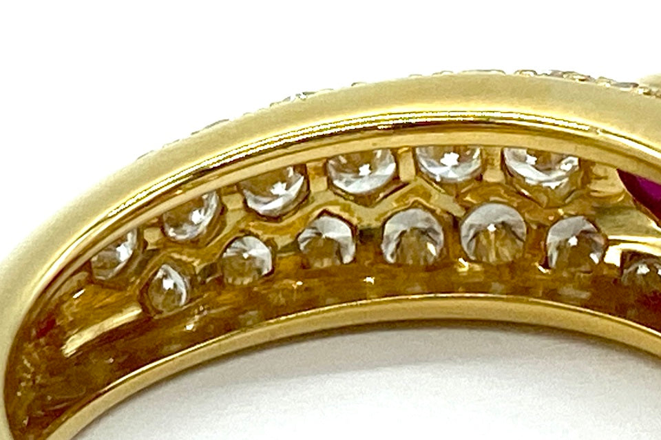 Cartier 【カルティエ】K18ルビー ダイヤモンドリング (NO.62177)