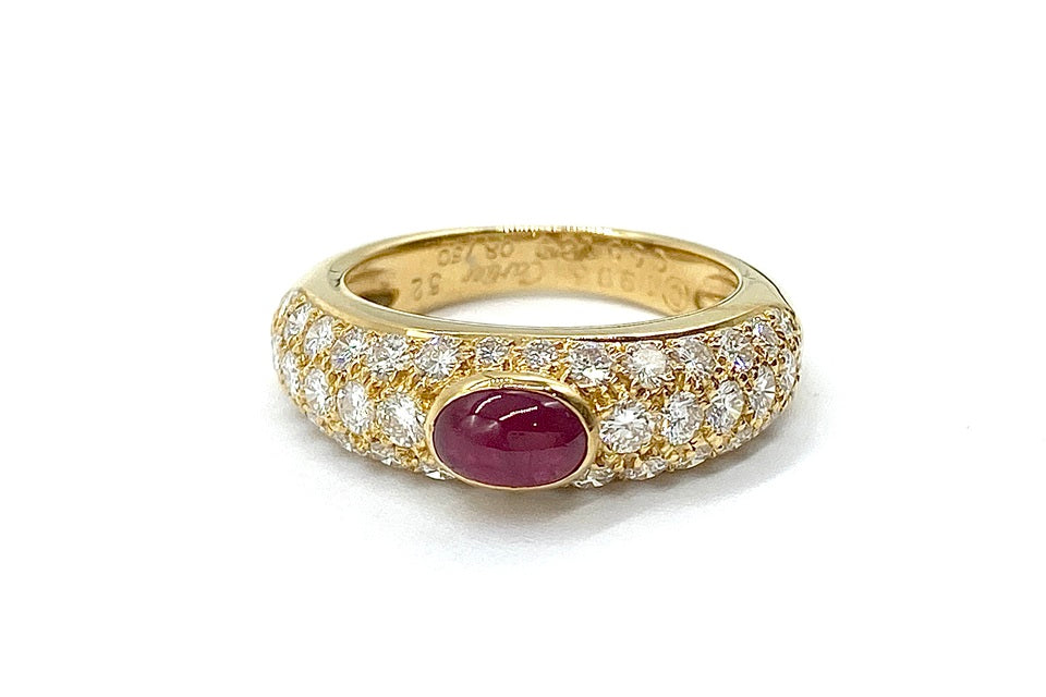 Cartier 【カルティエ】K18ルビー ダイヤモンドリング (NO.62177)