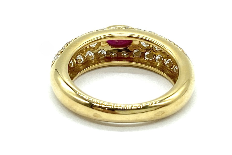 Cartier 【カルティエ】K18ルビー ダイヤモンドリング (NO.62177)