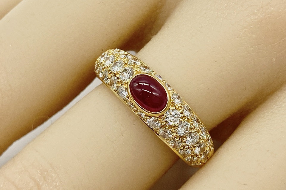Cartier 【カルティエ】K18ルビー ダイヤモンドリング (NO.62177)