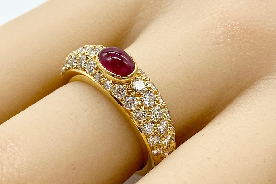 Cartier 【カルティエ】K18ルビー ダイヤモンドリング (NO.62177)