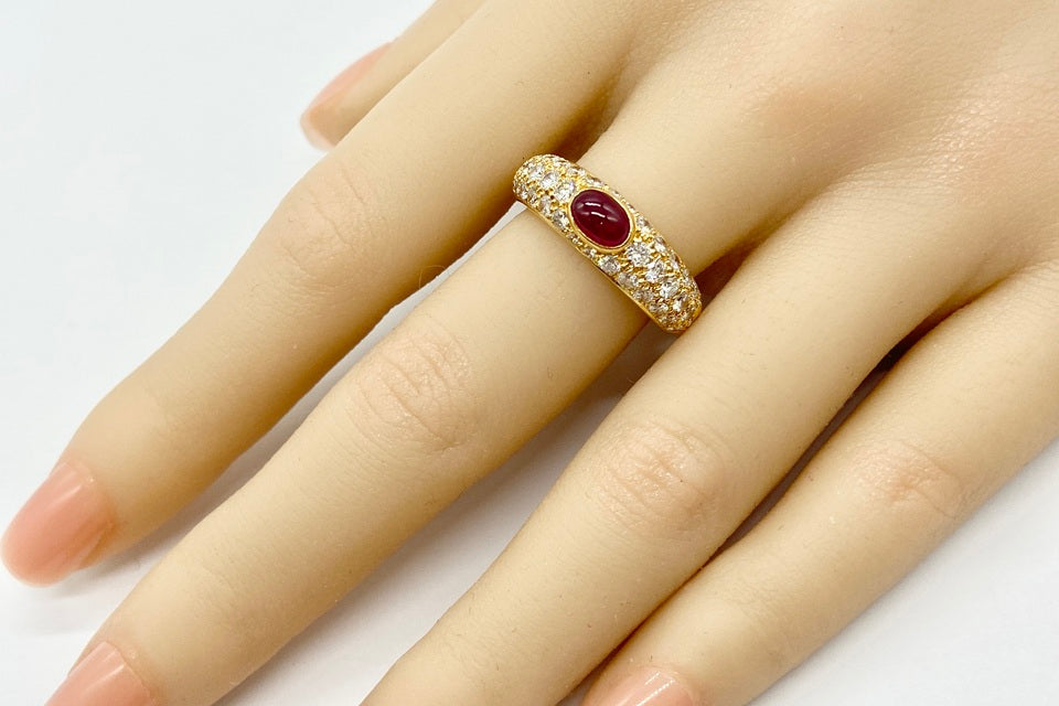 Cartier 【カルティエ】K18ルビー ダイヤモンドリング (NO.62177)