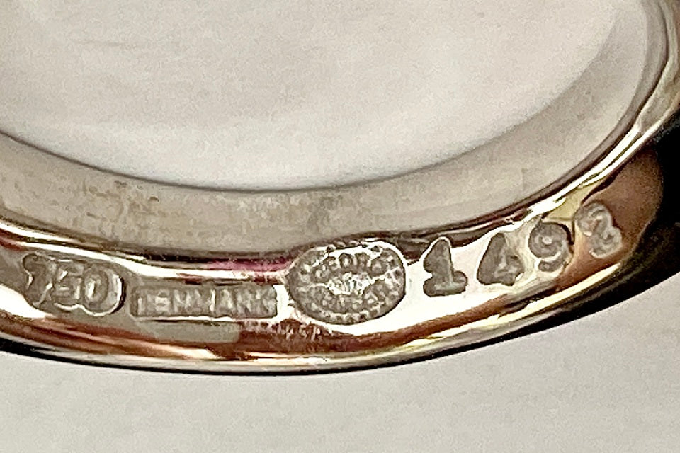 Georg Jensen 【ジョージ ジェンセン】K18WGガーネットリング (NO.62249)