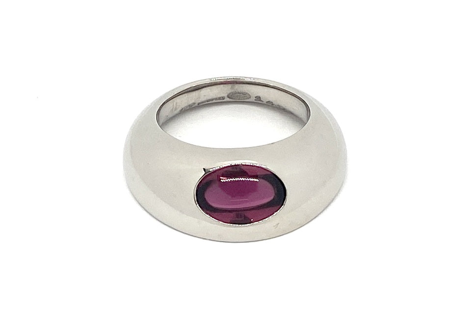 Georg Jensen 【ジョージ ジェンセン】K18WGガーネットリング (NO.62249)
