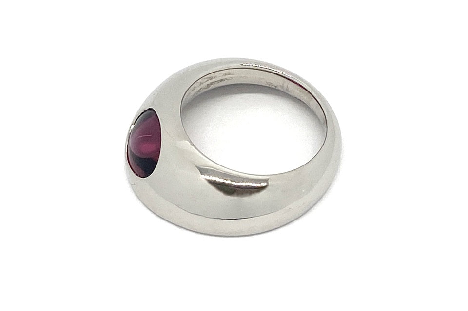 Georg Jensen 【ジョージ ジェンセン】K18WGガーネットリング (NO.62249)