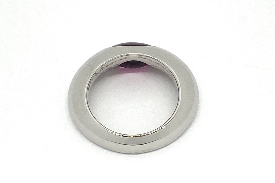 Georg Jensen 【ジョージ ジェンセン】K18WGガーネットリング (NO.62249)