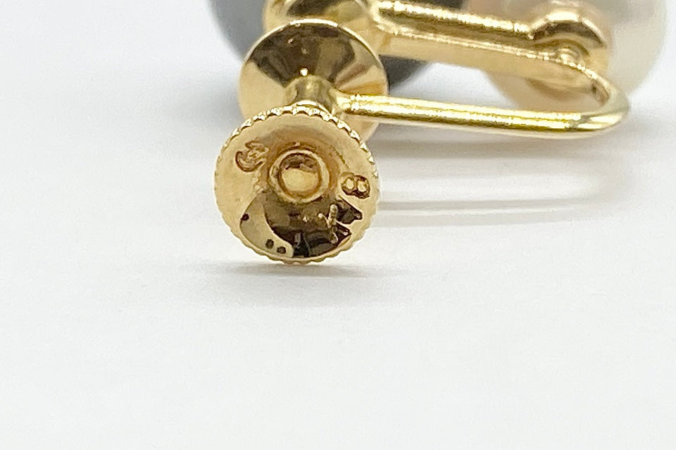 TASAKI 【タサキ】K18黒蝶/アコヤパールイヤリング (NO.62254)