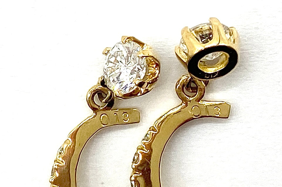 Diamond K18ダイヤモンドピアス (NO.62255)