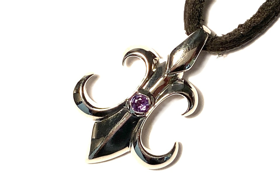 Alexandrite K18WGアレキサンドライトペントップ(革製NC付) (NO.49494)