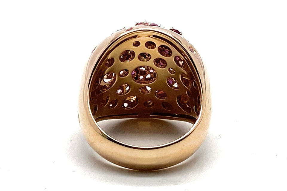 DAMIANI 【ダミアーニ】K18PGルビー ピンクサファイヤ ダイヤモンドリング (NO.49508)