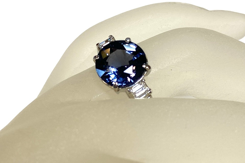 Spinel Pt900ブルースピネル ダイヤモンドリング (NO.50560) – JEX宝石