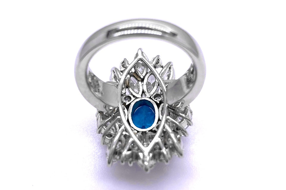 Paraiba Tourmaline Pt900パライバトルマリン ダイヤモンドリング (NO