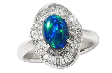 Black Opal Pt900ブラックオパール ダイヤリング(No.4368) – JEX
