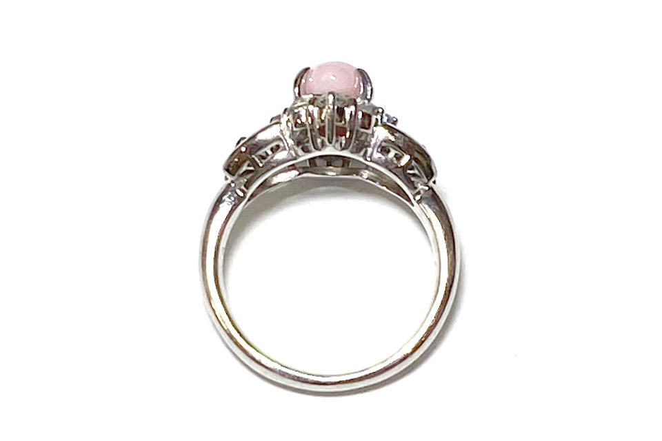 Conch Pearl Pt900コンクパール ダイヤモンドリング (NO.44726)