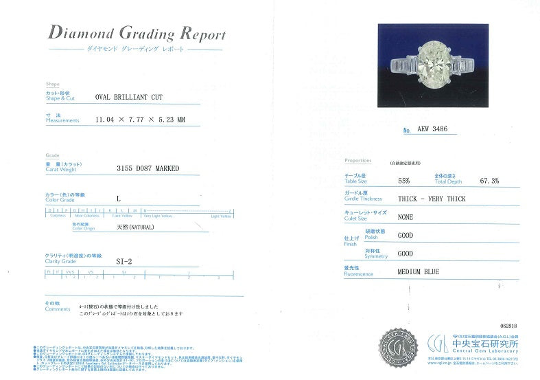 Diamond Pt900ダイヤモンドリング(No.45268)